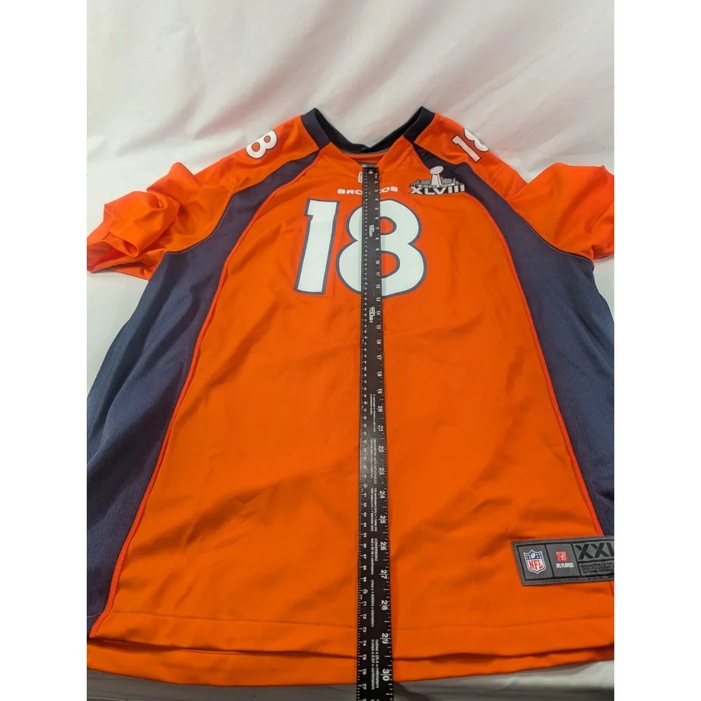 Nike NFL On Field Denver Broncos #18 Manning Jersey Men 2XL Football Super Bowl